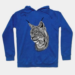 Eurasian lynx big cat ink illustration Hoodie